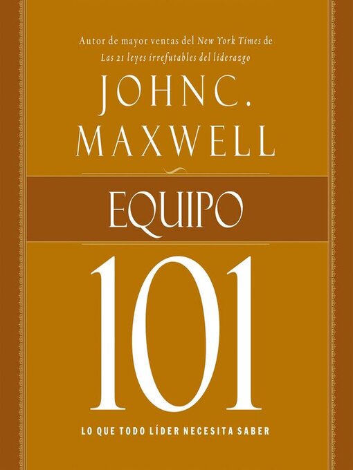 Title details for Equipo 101 by John C. Maxwell - Available